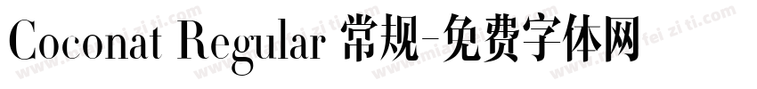 Coconat Regular 常规字体转换